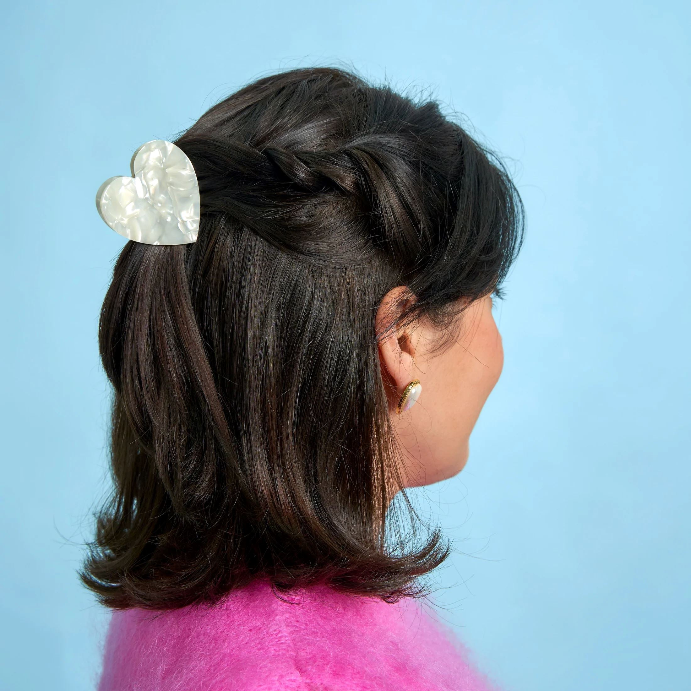Haarklammer "Herz weiß" Haaraccessoires Coucou Suzette