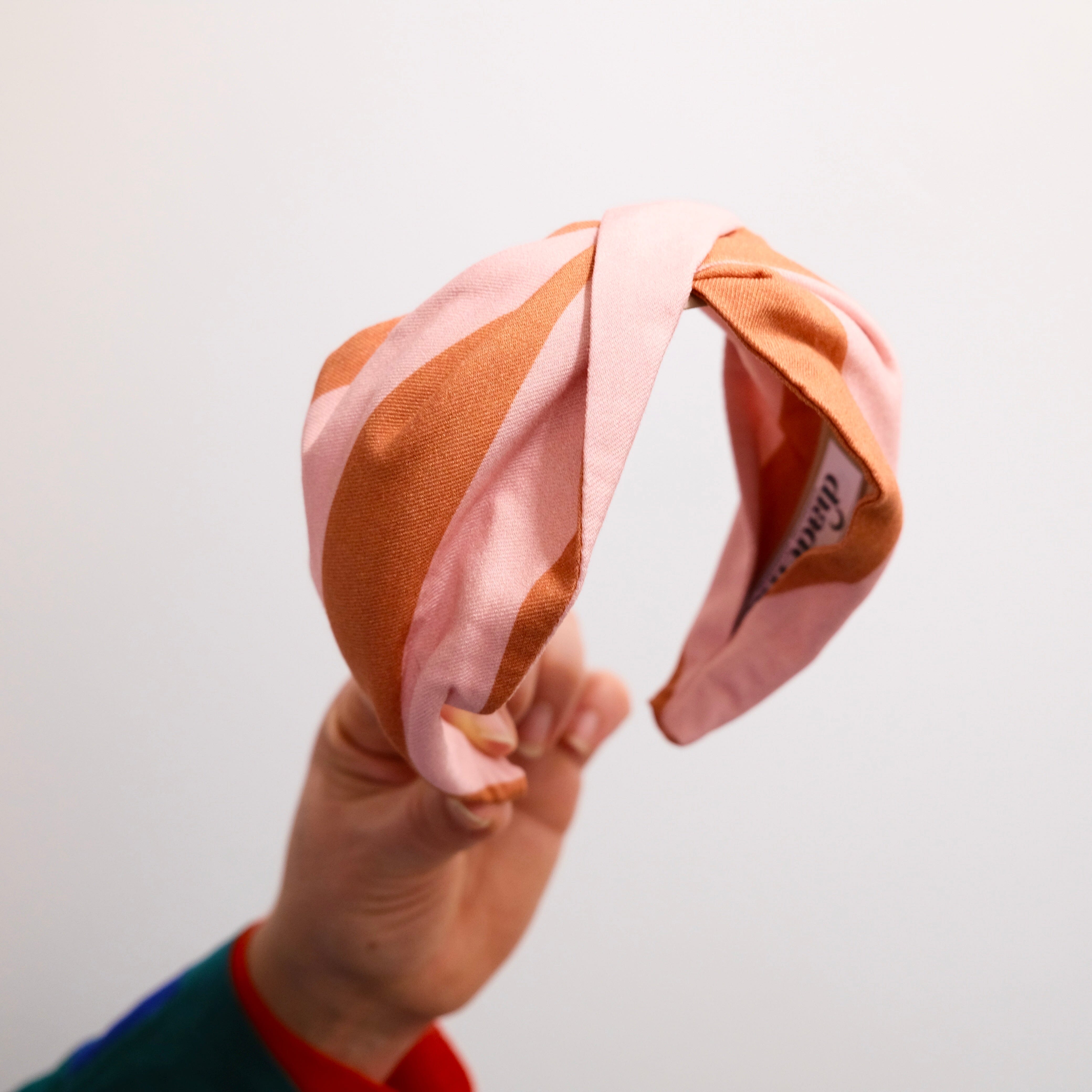 Haarreif "Striped Twist" Haarreif Diadema Nude / Rost