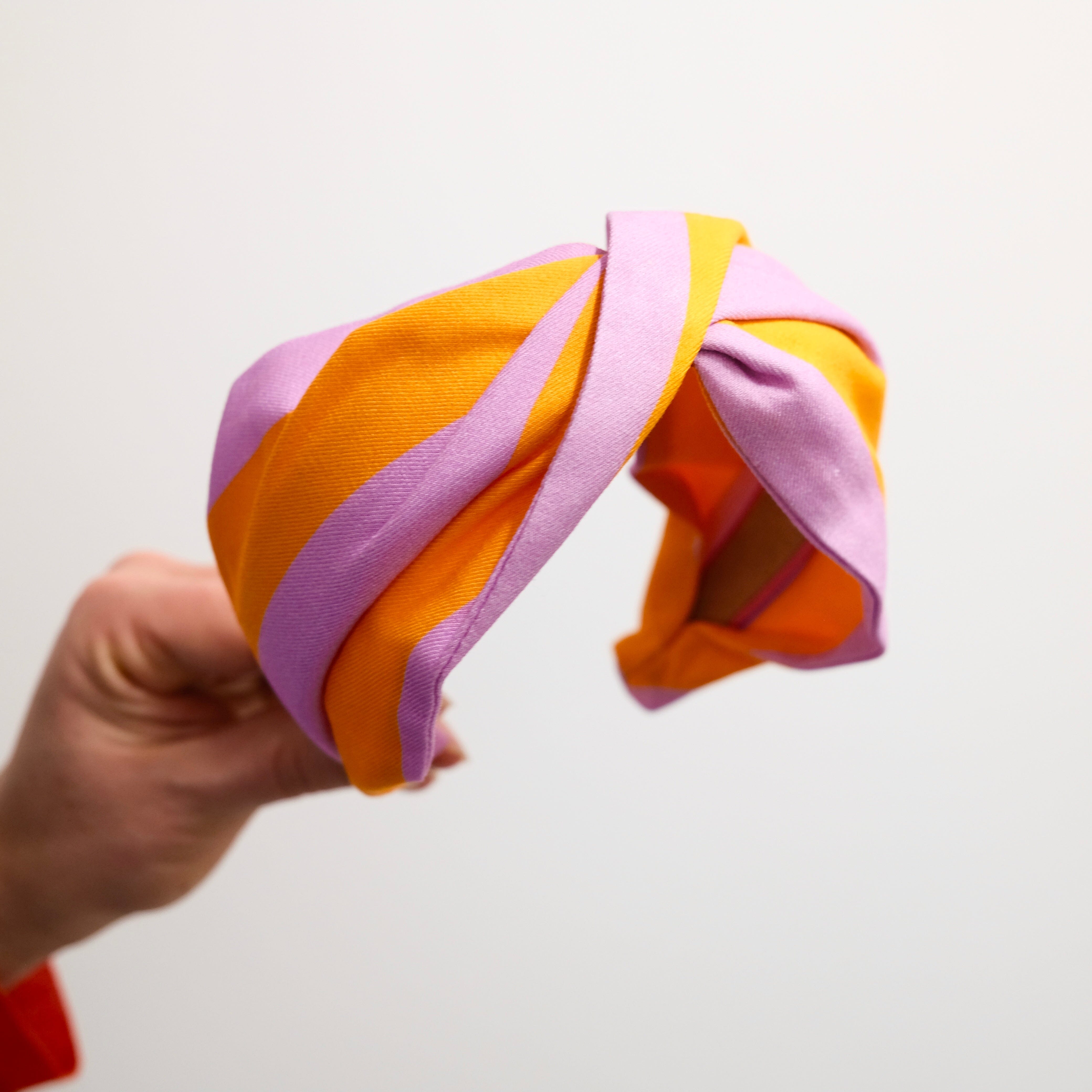 Haarreif "Striped Twist" Haarreif Diadema Orange / Flieder