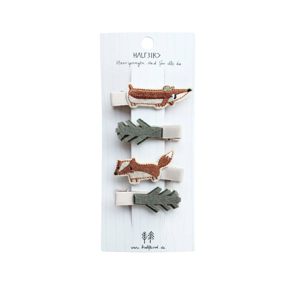 Haarspangen "Dackel und Fuchs" Haaraccessoires Halfbird