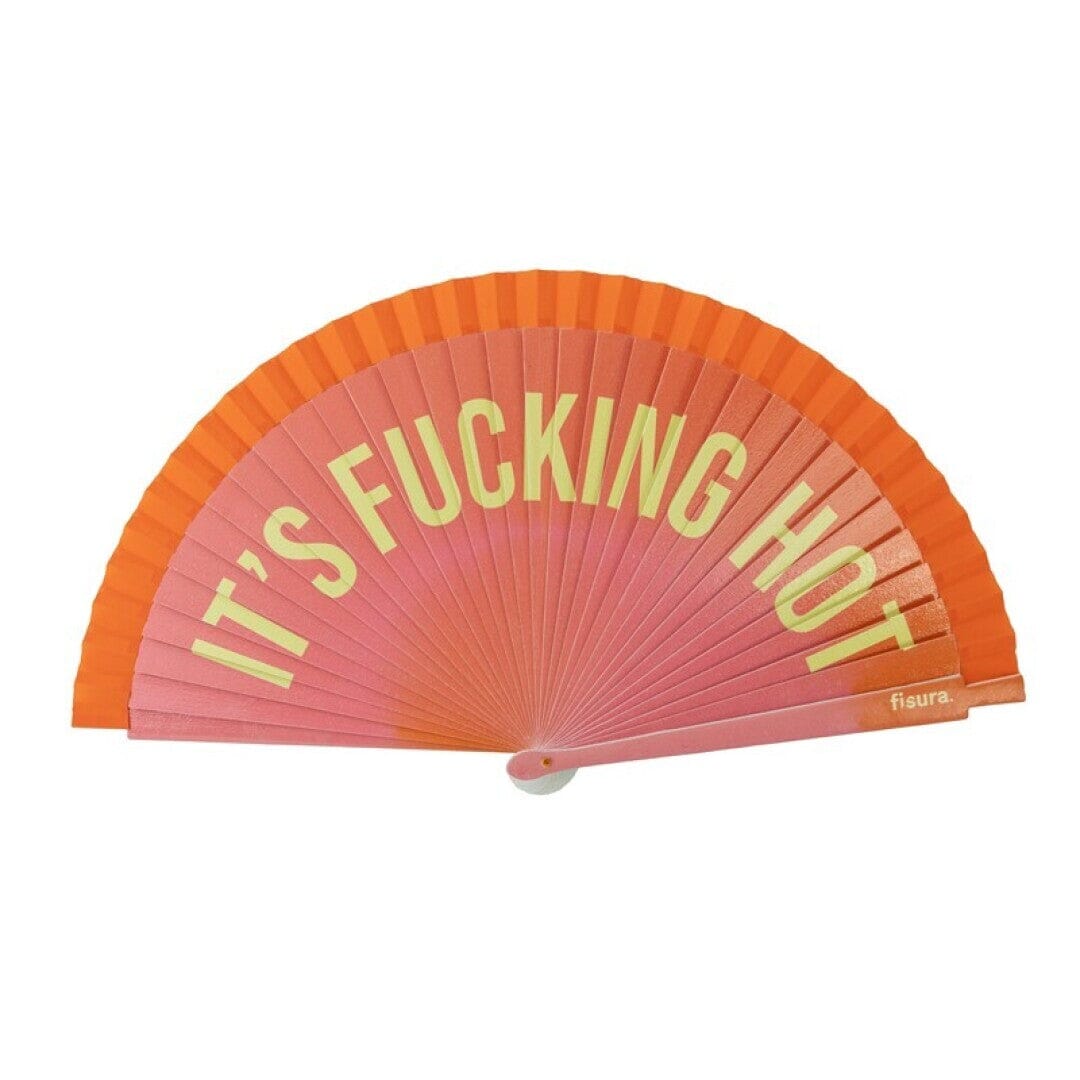 Handfächer "Its fucking hot" fisura Double Orange