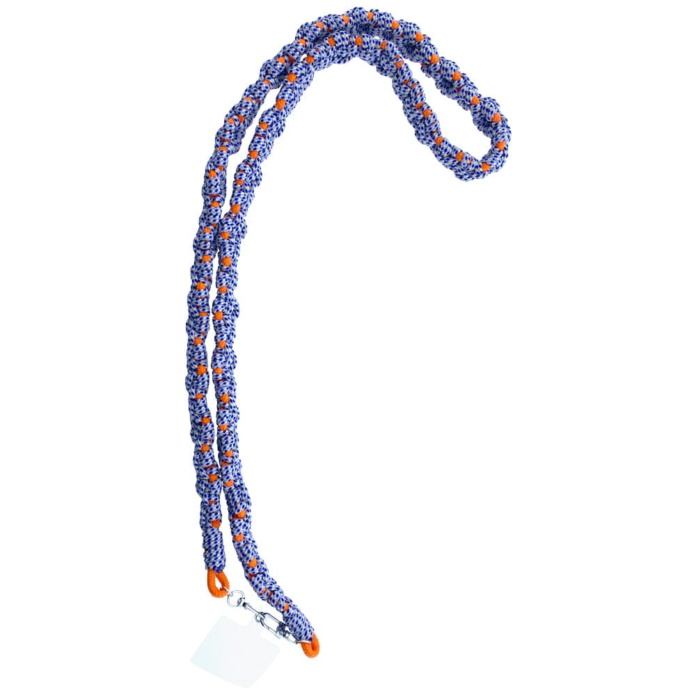 Handyband lang "geknüpft" Handykette LOT83 Blau-Orange
