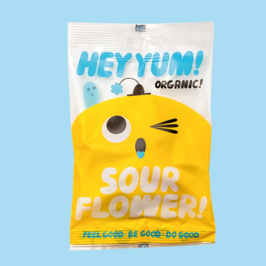 HEY LECKER! Sour Flower - Bio-Sauerfruchtgummis, 100 g HEY YUM!