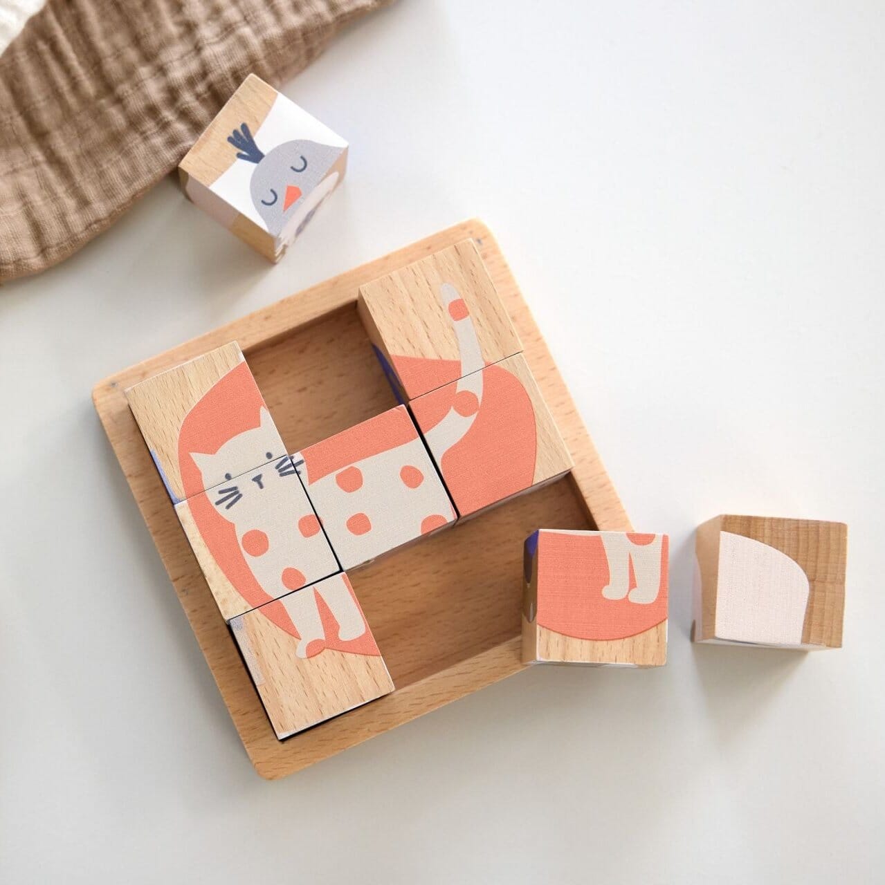 Holzpuzzle "Little Mateys" Motorikspielzeug Lässig