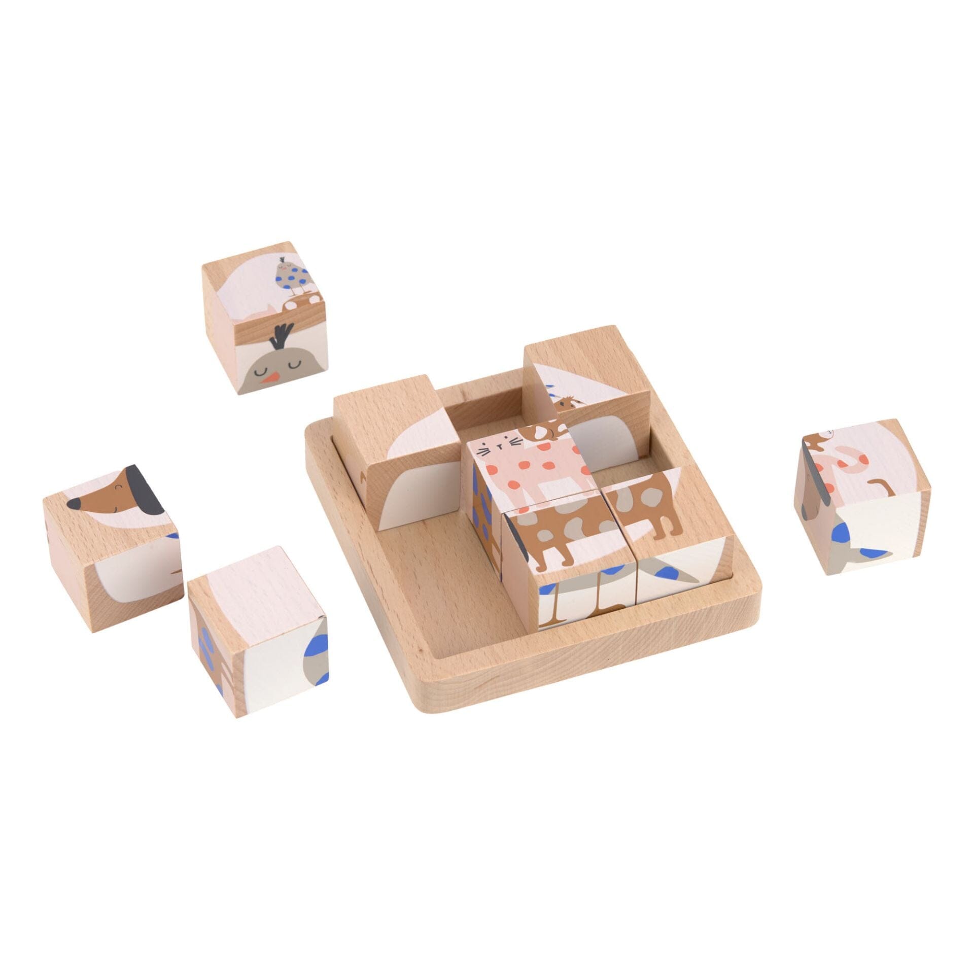Holzpuzzle "Little Mateys" Motorikspielzeug Lässig