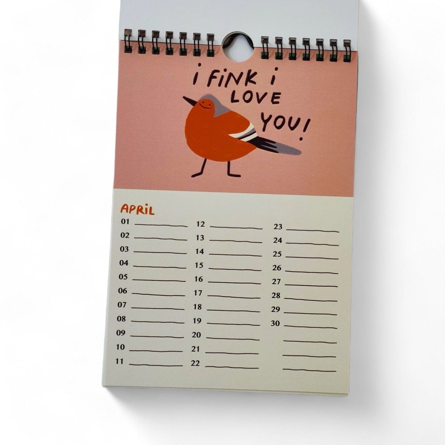 Immerwährender Geburtstagskalender "Vögel" Kalender Slinga Illustration