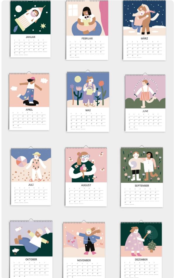 Immerwährender Kalender für Kinder Kalender Jane Holtewert