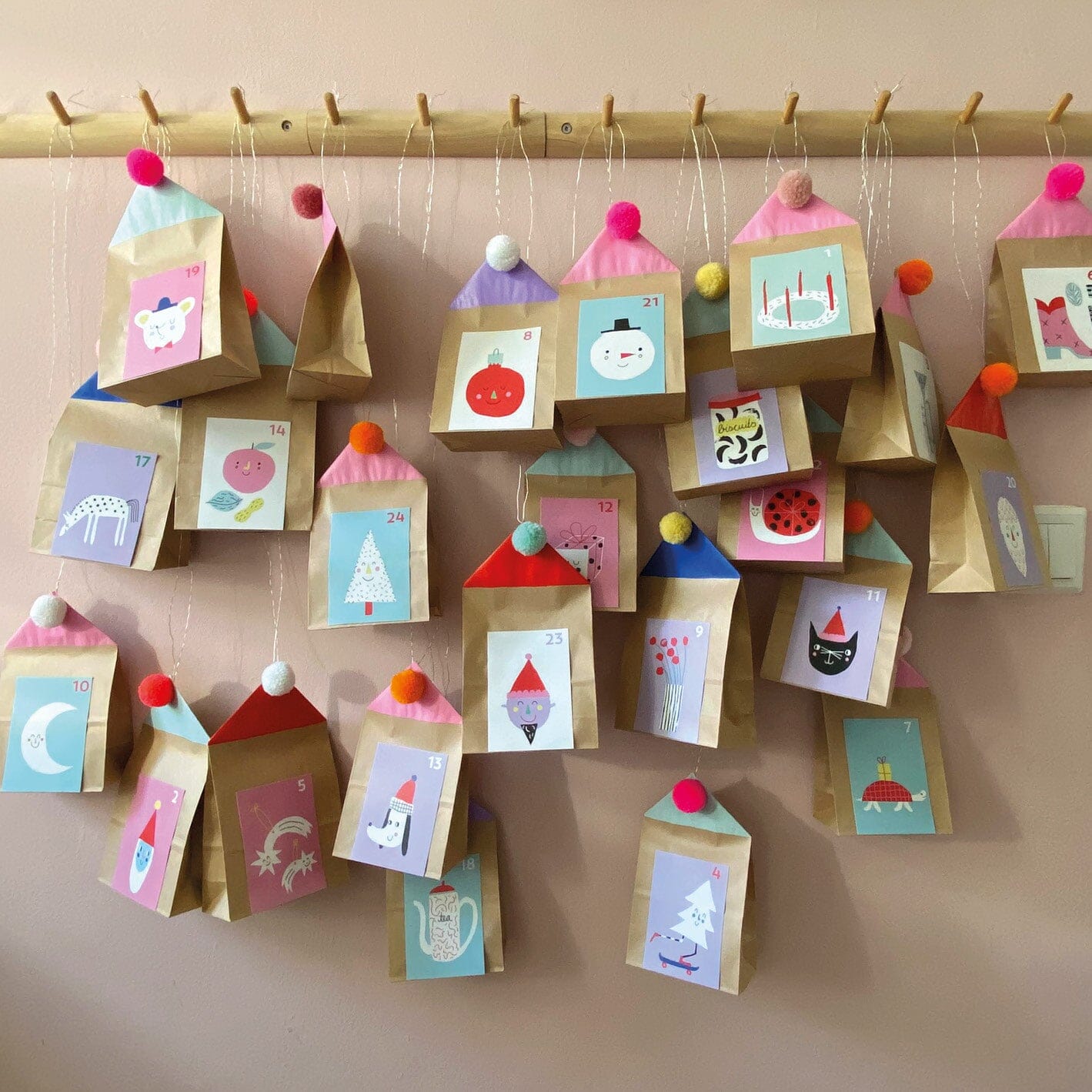 Kartenset "Mini Kalender Kärtchen" Postkarte Unter Pinien