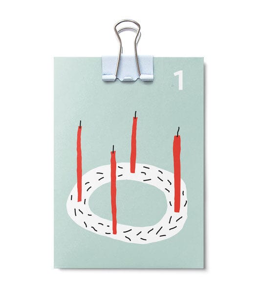 Kartenset "Mini Kalender Kärtchen" Postkarte Unter Pinien