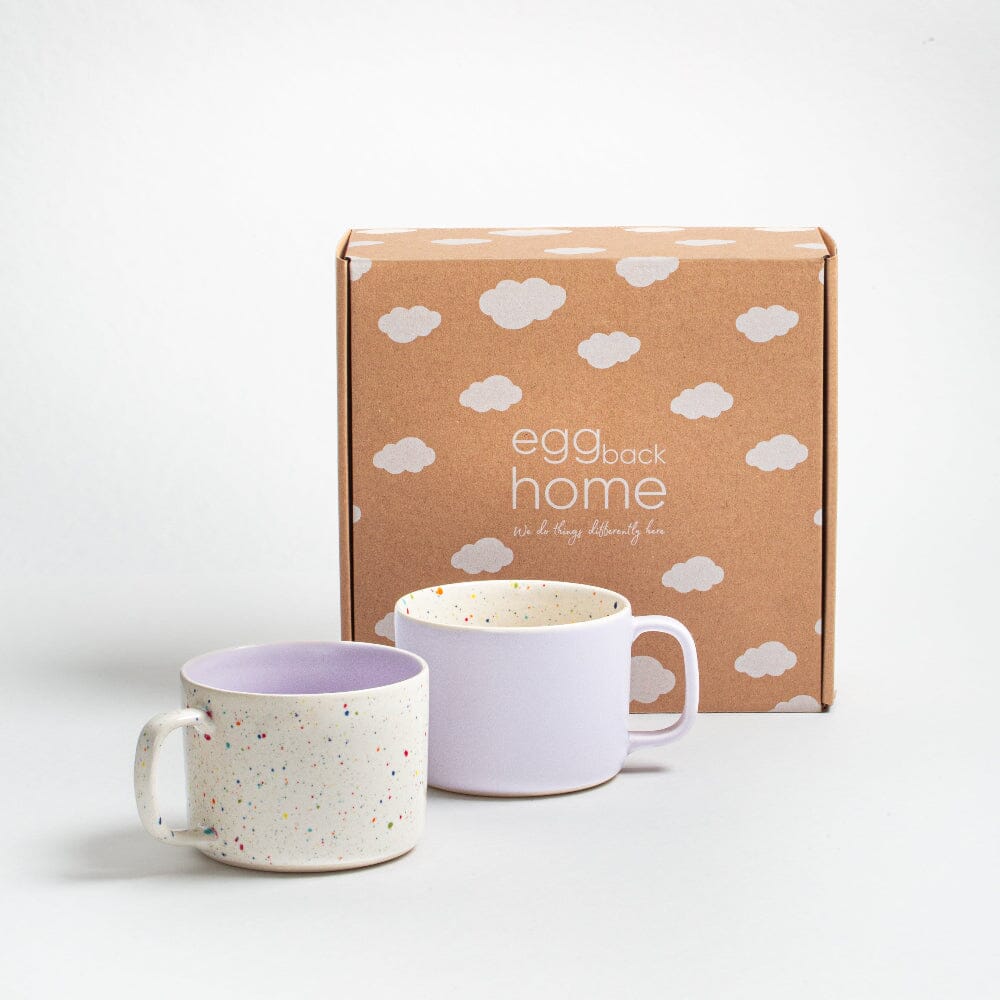 Keramiktasse Duo Set "Breeze Party In/Out" - 450ml Tasse Egg Back Home Hellblau