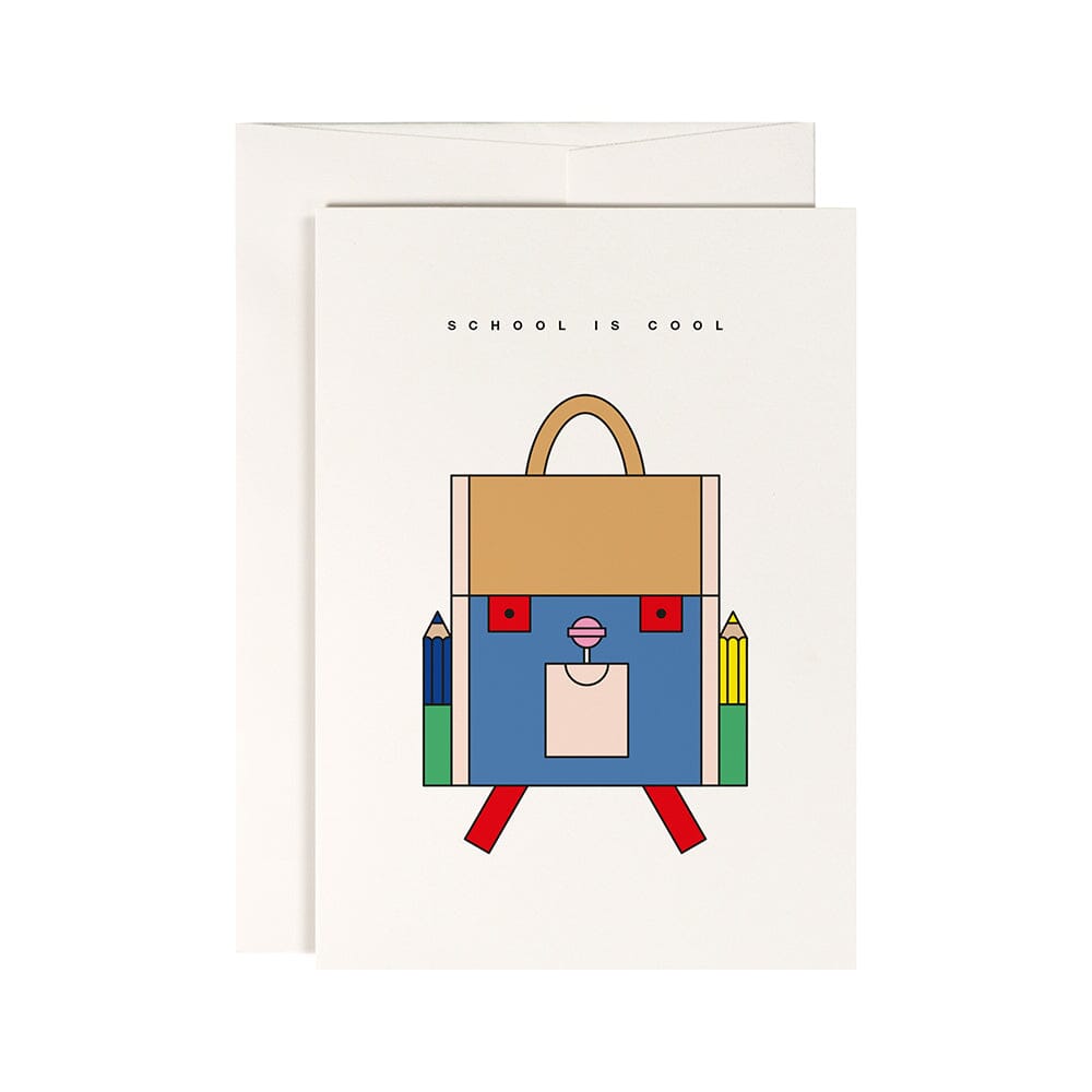 Klappkarte "Happy School Bag" Klappkarte Red Fries