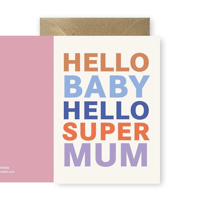 Klappkarte "Super Mom" Klappkarte Linienwerk
