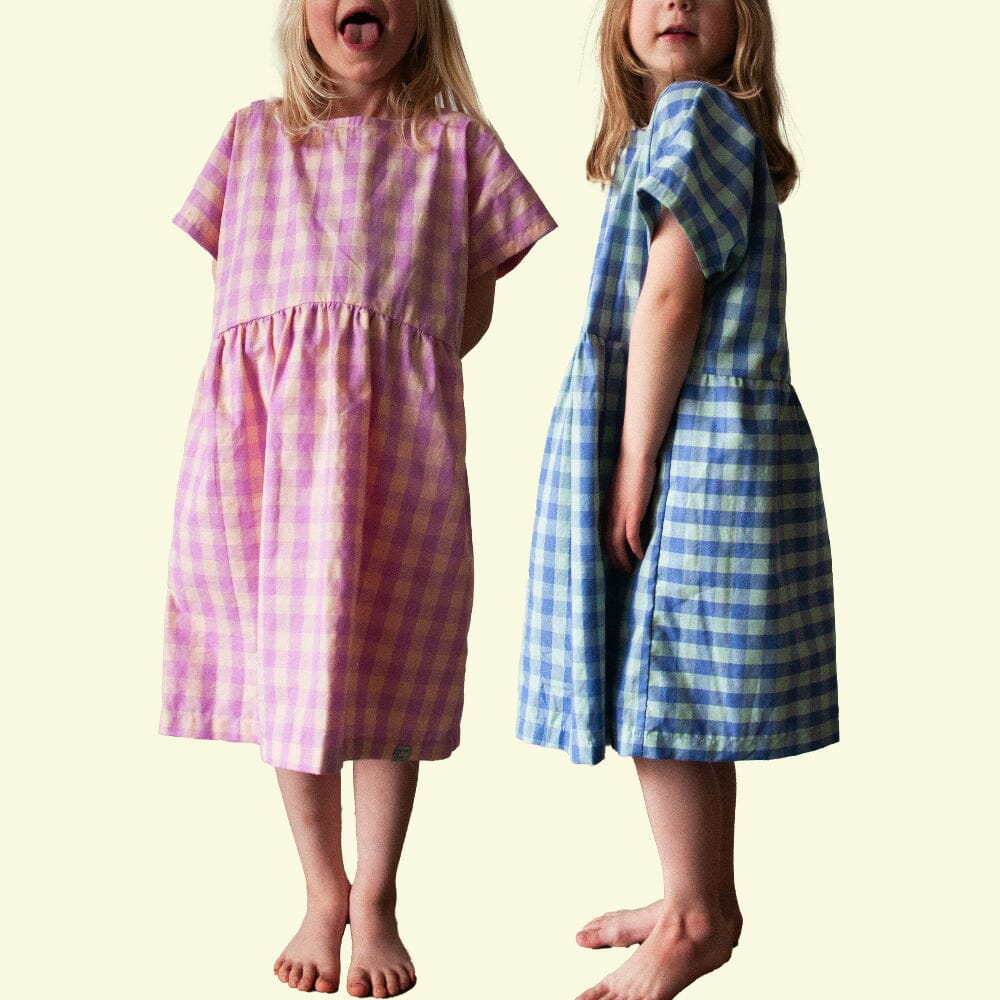 Kleid für Kinder "Baumwoll Karo" Kleid Matsch mit Sahne