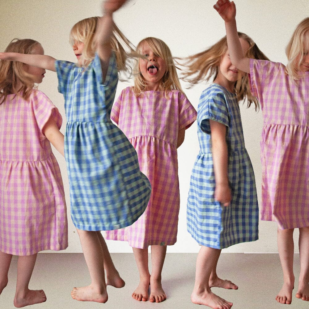 Kleid für Kinder "Baumwoll Karo" Kleid Matsch mit Sahne