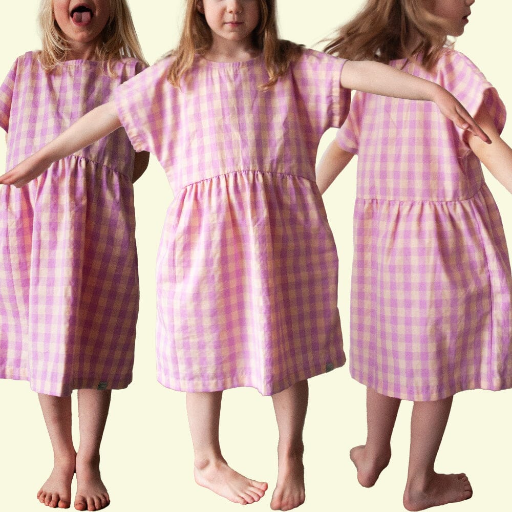 Kleid für Kinder "Baumwoll Karo" Kleid Matsch mit Sahne