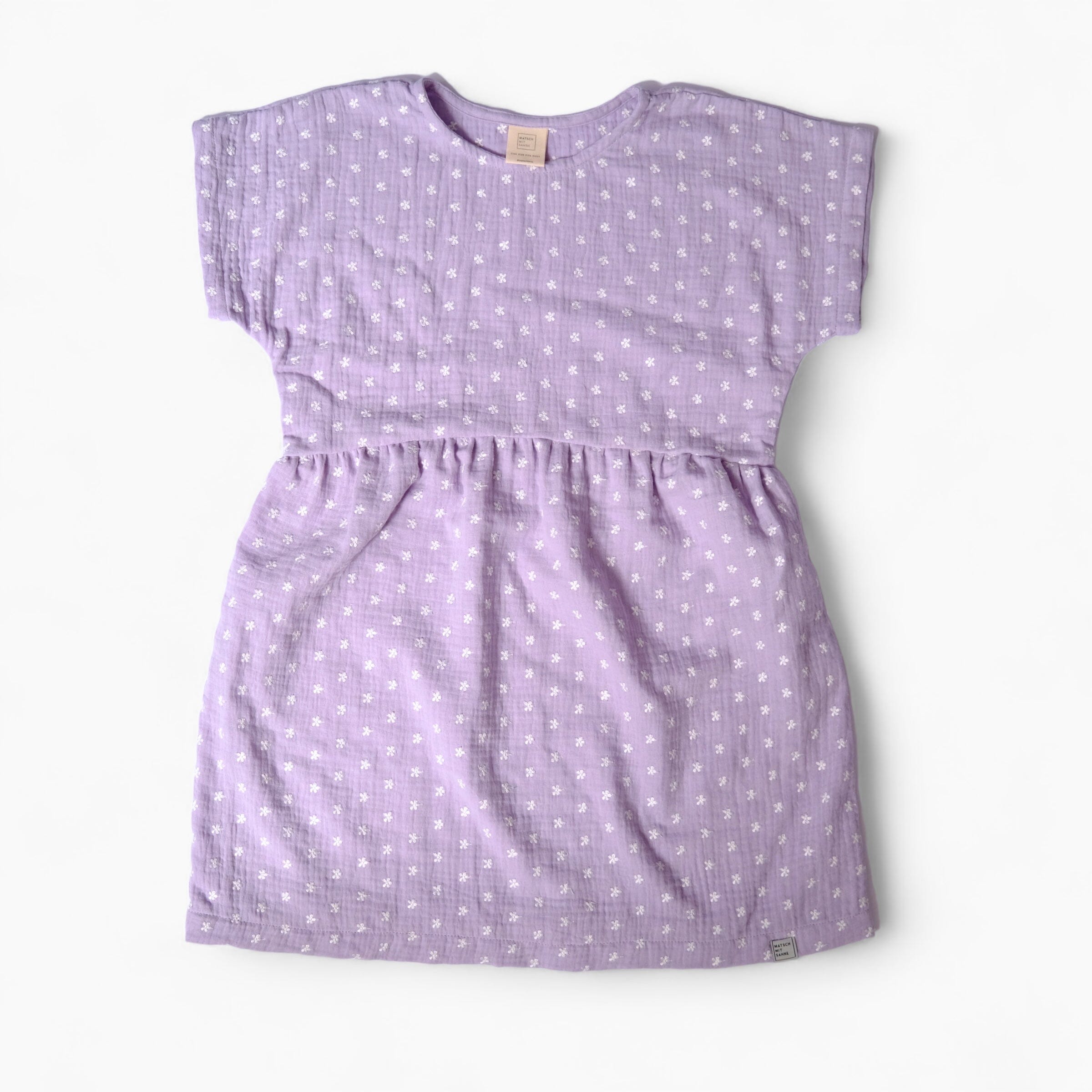 Kleid für Kinder "Musselin Blumen Embroidery" Kleid Matsch mit Sahne