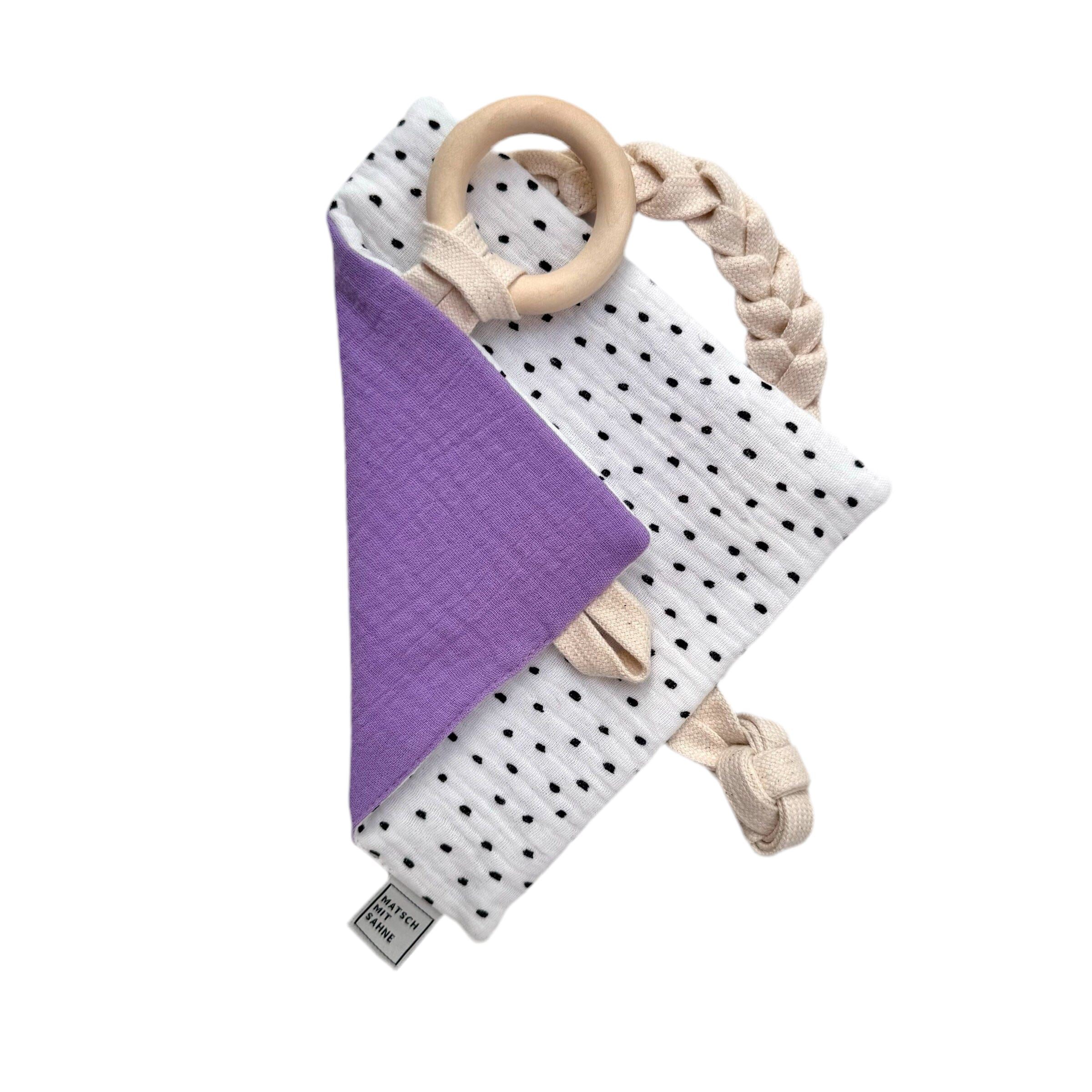 Knistertuch Knistertuch Matsch mit Sahne Sahne gesprenkelt/Lavendel
