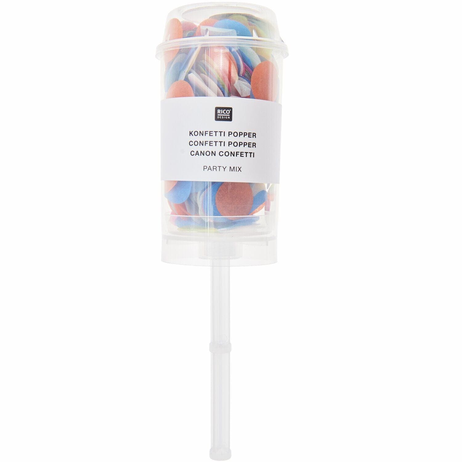 Konfetti Popper Ballon Rico Design Regenbogen