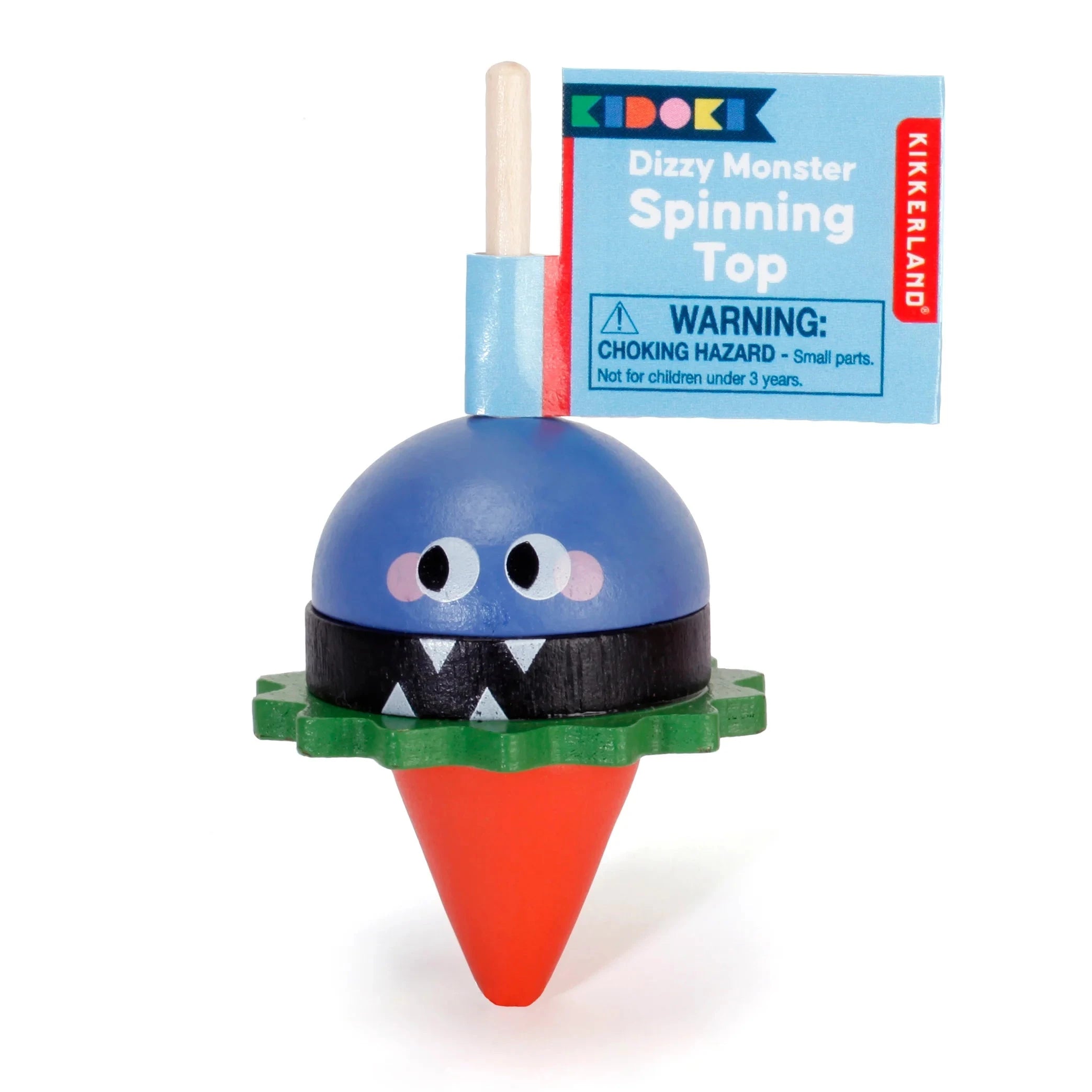 Kreisel "Dizzy Monster" KIKKERLAND Blau/Rot
