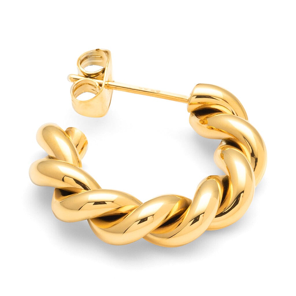 Kreole "Chuncky Twisted"- 2 Stück Ohrringe Lulu Copenhagen Gold