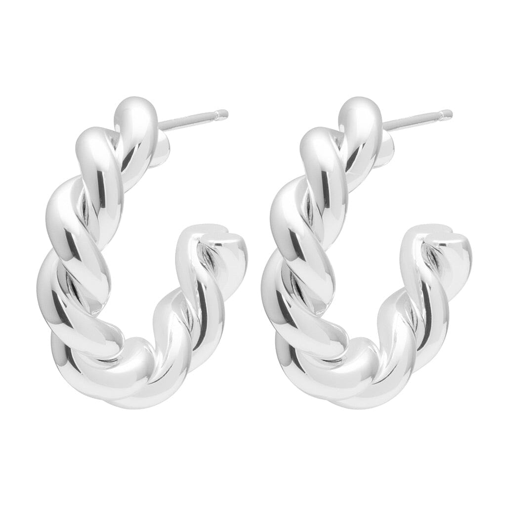 Kreole "Chuncky Twisted"- 2 Stück Ohrringe Lulu Copenhagen Silber