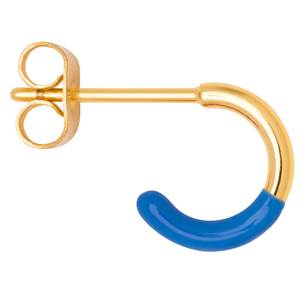 Kreole "Color Hoop Half Dip" - 1 Stück Ohrringe Lulu Copenhagen Blue