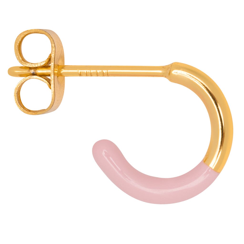 Kreole "Color Hoop Half Dip" - 1 Stück Ohrringe Lulu Copenhagen Light Pink