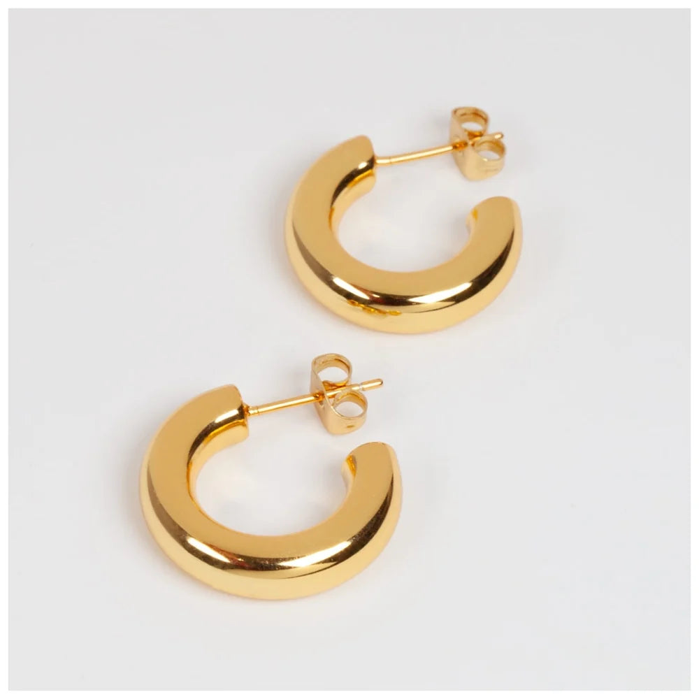 Kreole "Non Hoops Chunky Small"- 2 Stück Ohrringe Lulu Copenhagen Gold