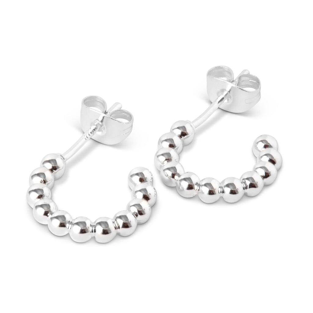 Kreolen Set "Ball Hoops" - 2 Stück Ohrringe Lulu Copenhagen Silber