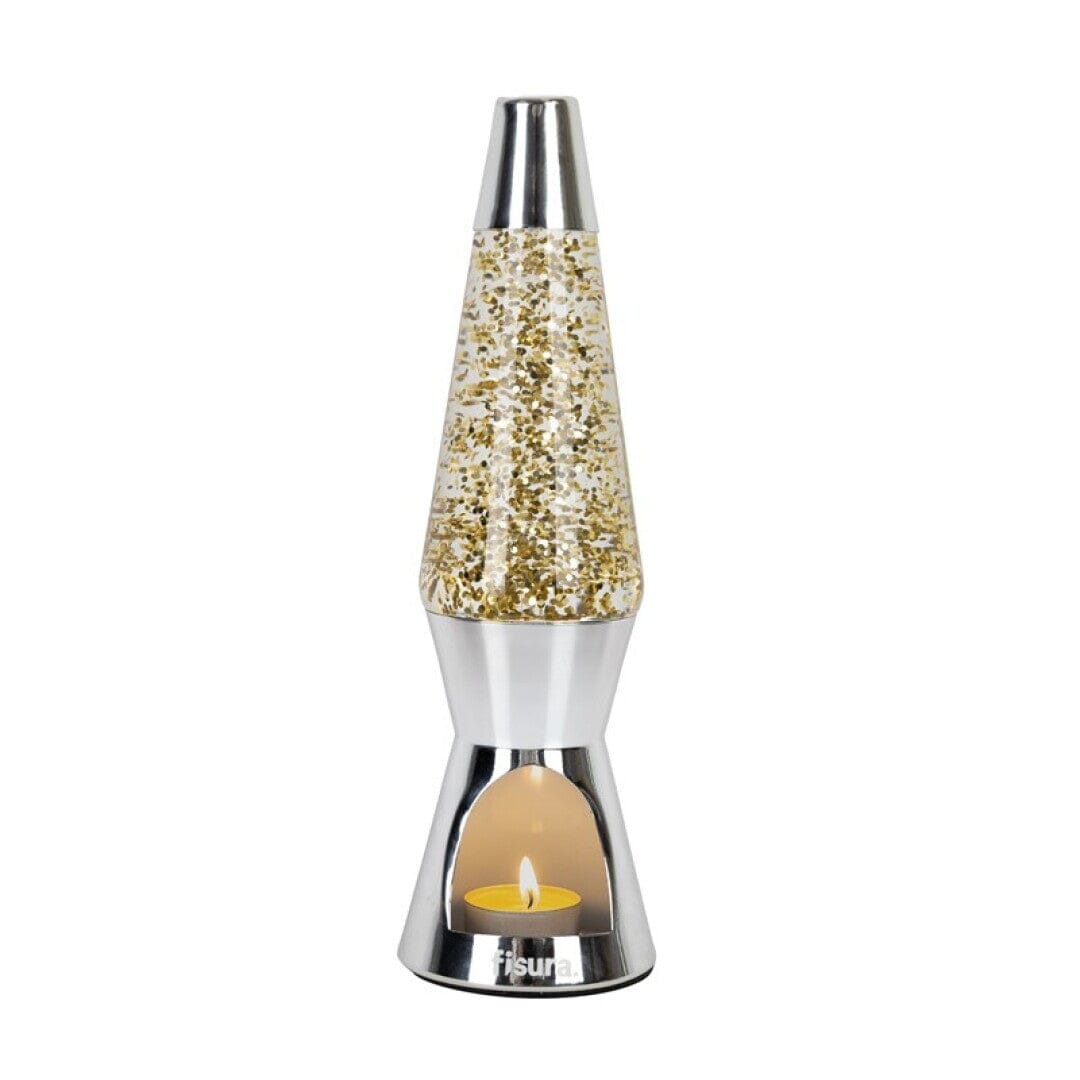 Lavalampe "Tealight" Lampe fisura Glitzer