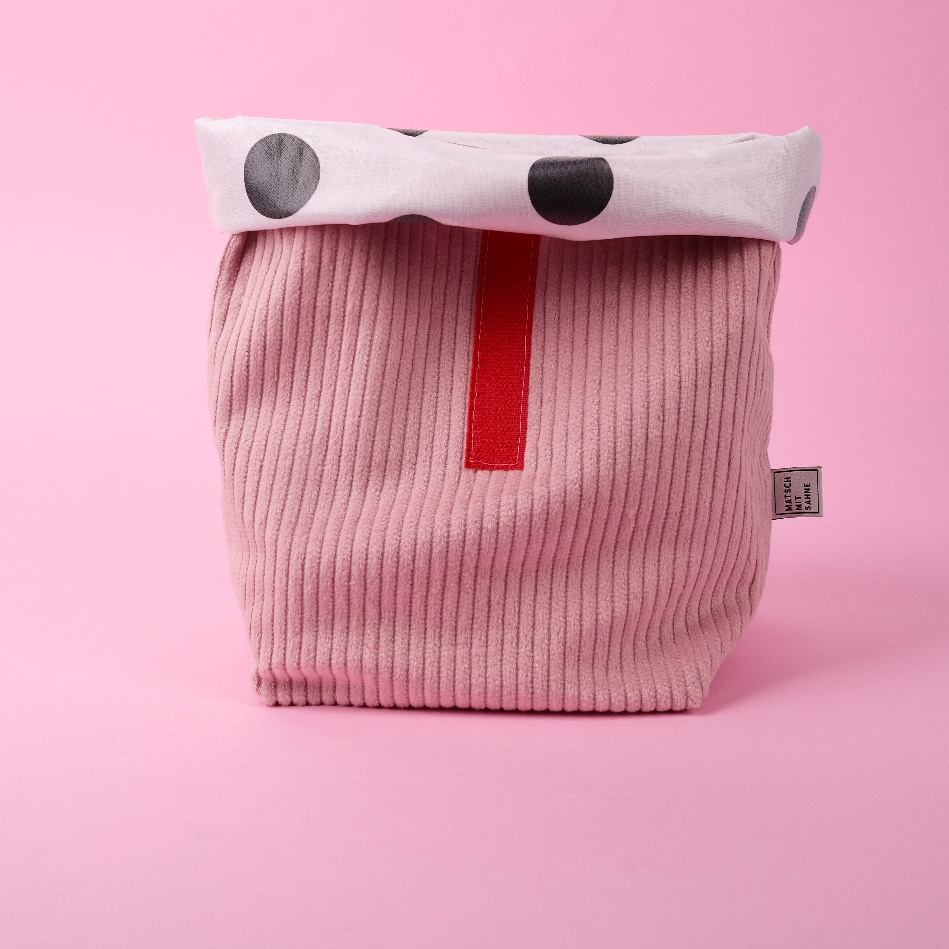 Lunchbag "Dots" Lunchbag Matsch mit Sahne Erdbeereis / Rot
