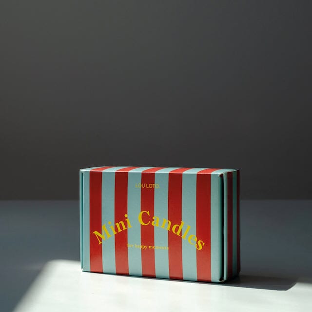Mini-Kerzen Box "rot-hellblau" Kerzen LOU LOTO