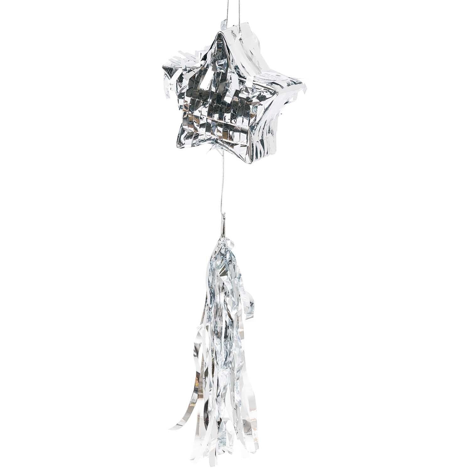 Mini PIÑATA "Stern" Ballon Rico Design Silber