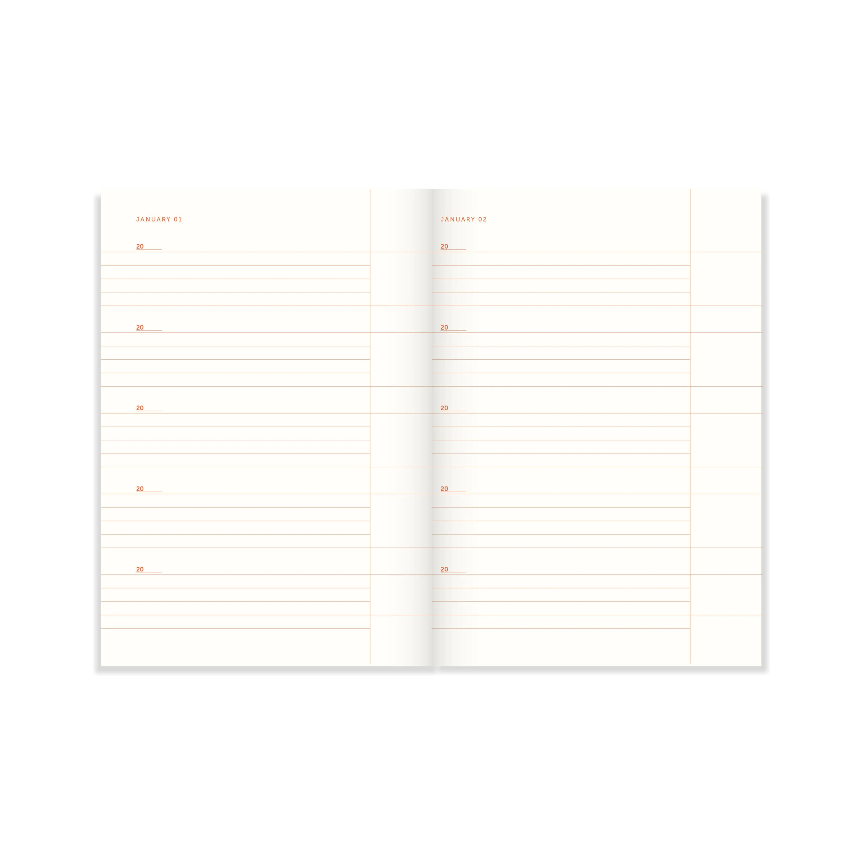 Notebook "One line a day-stripes" Erinnerungsbuch A-Journal