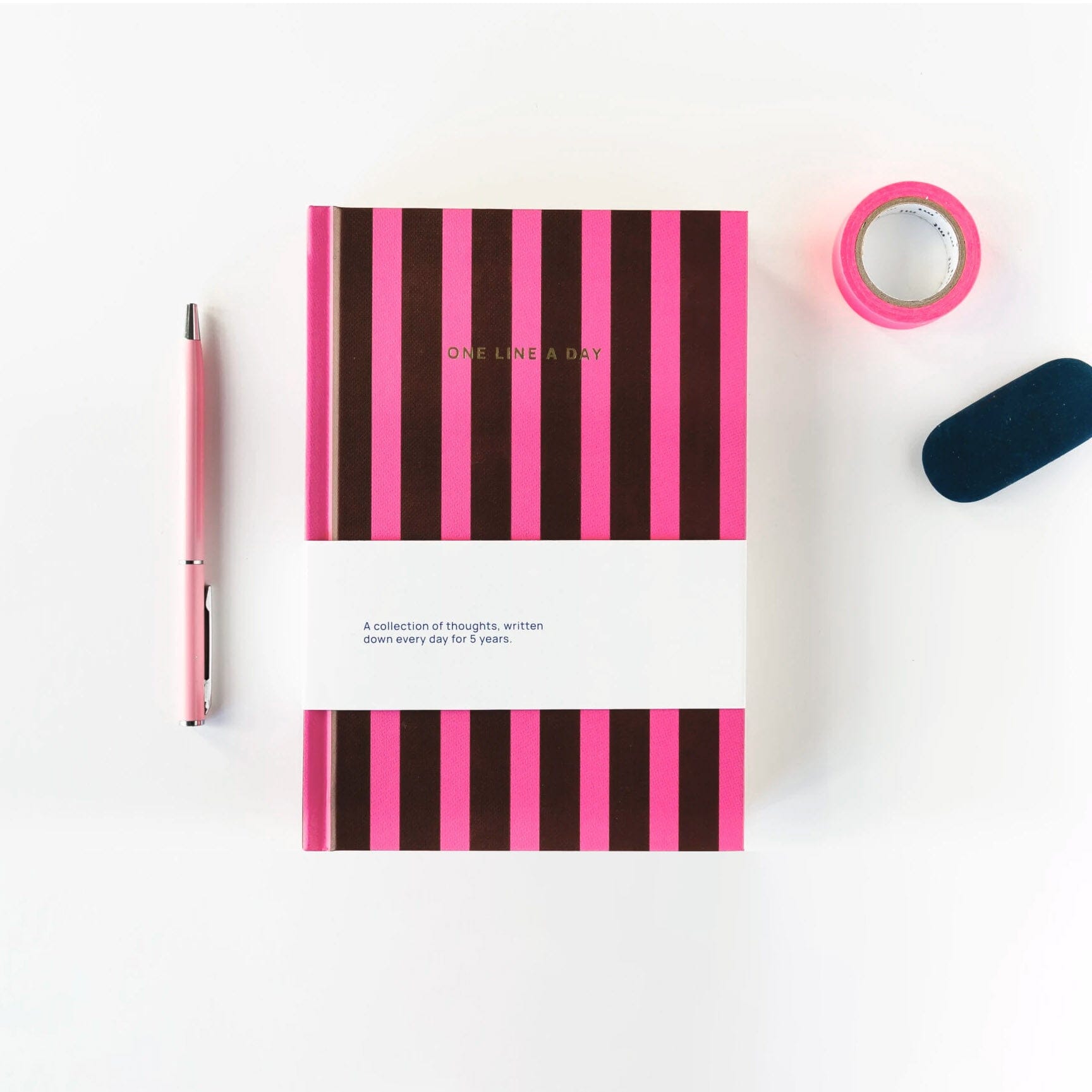 Notebook "One line a day-stripes" Erinnerungsbuch A-Journal
