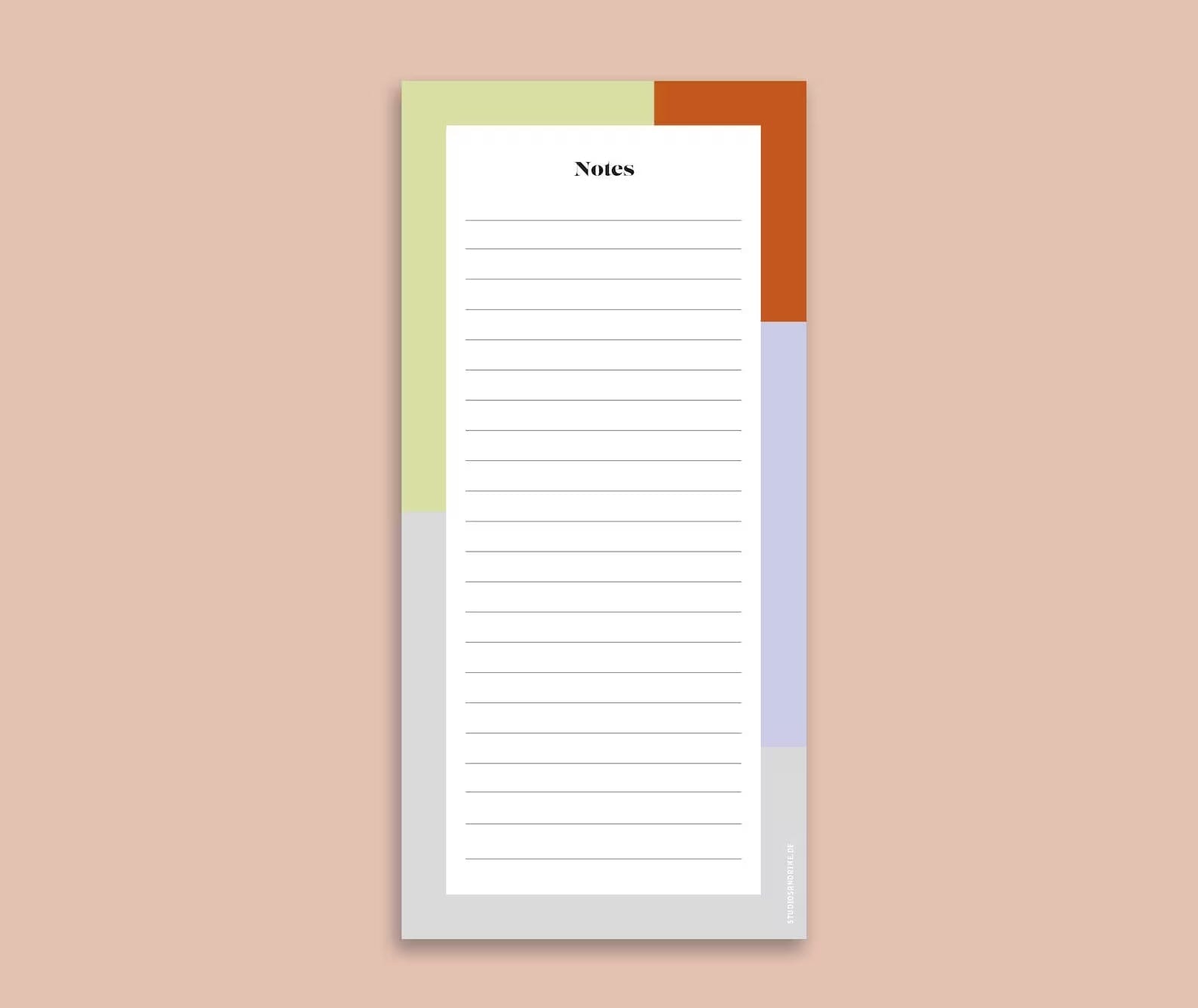 Notizblock "Notes colorblocking" Notizblock Studio Sandrine