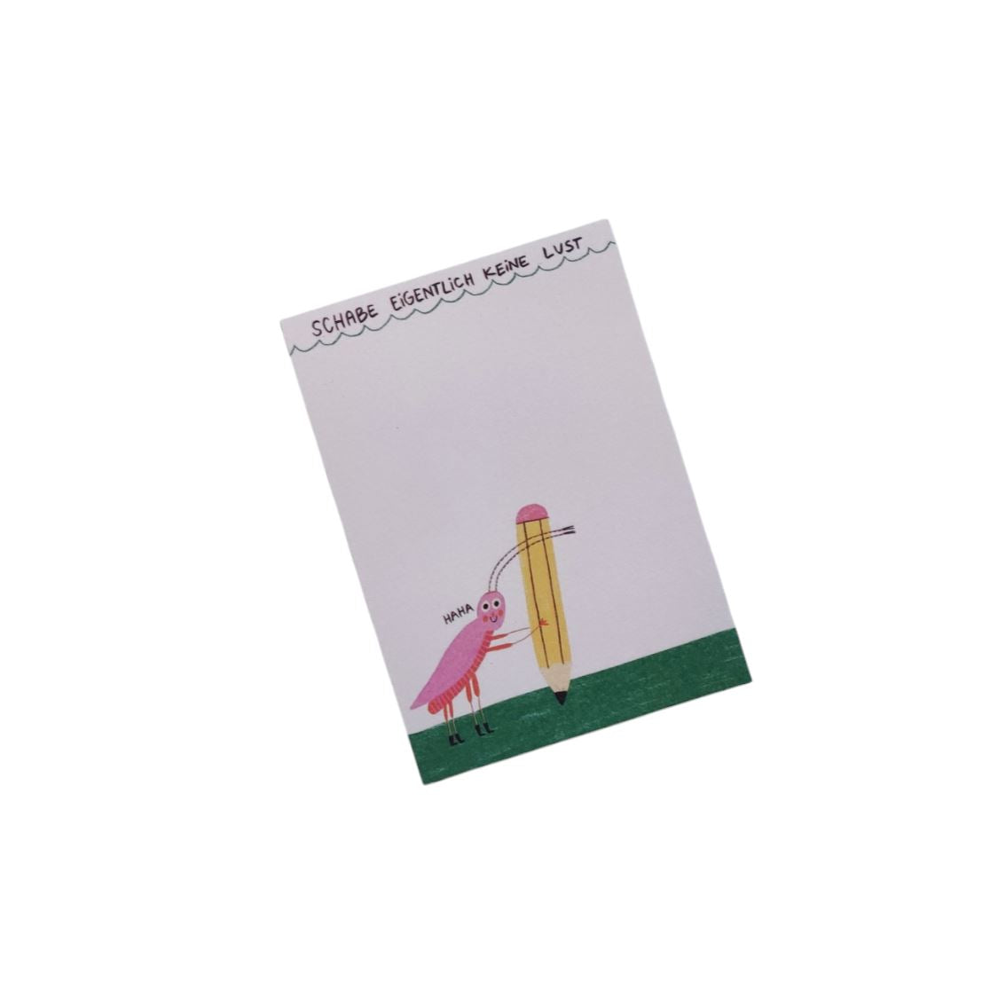 Notizblock "Schabe keine Lust" Notizblock Slinga Illustration