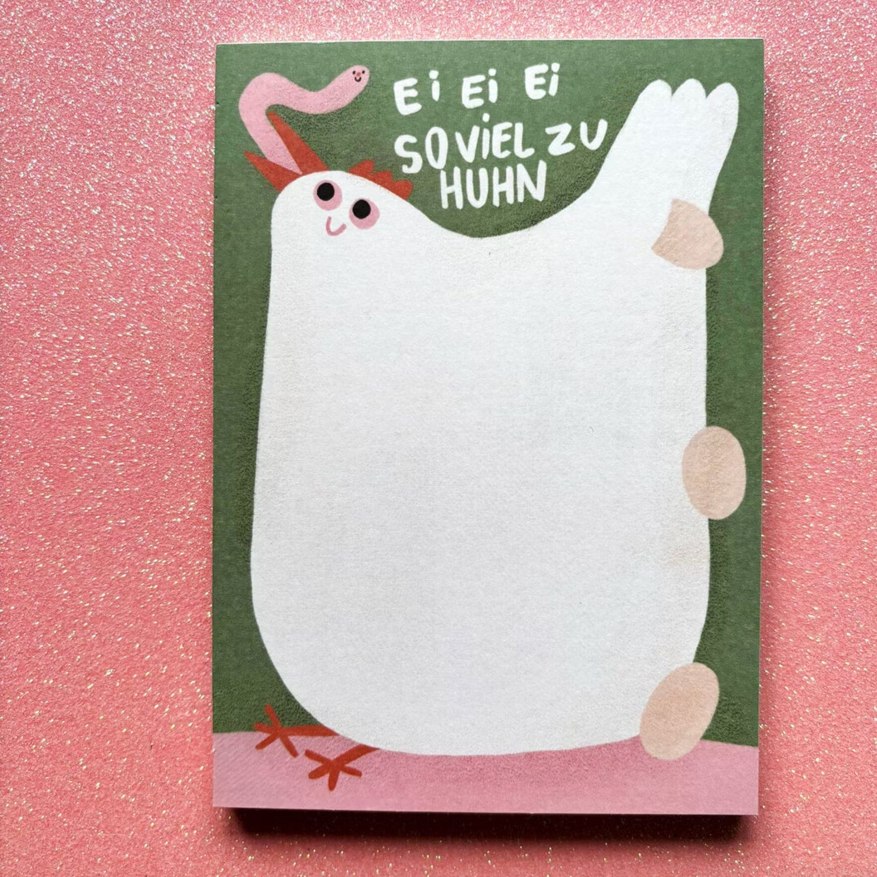 Notizblock "Viel zu Huhn" Notizblock Slinga Illustration