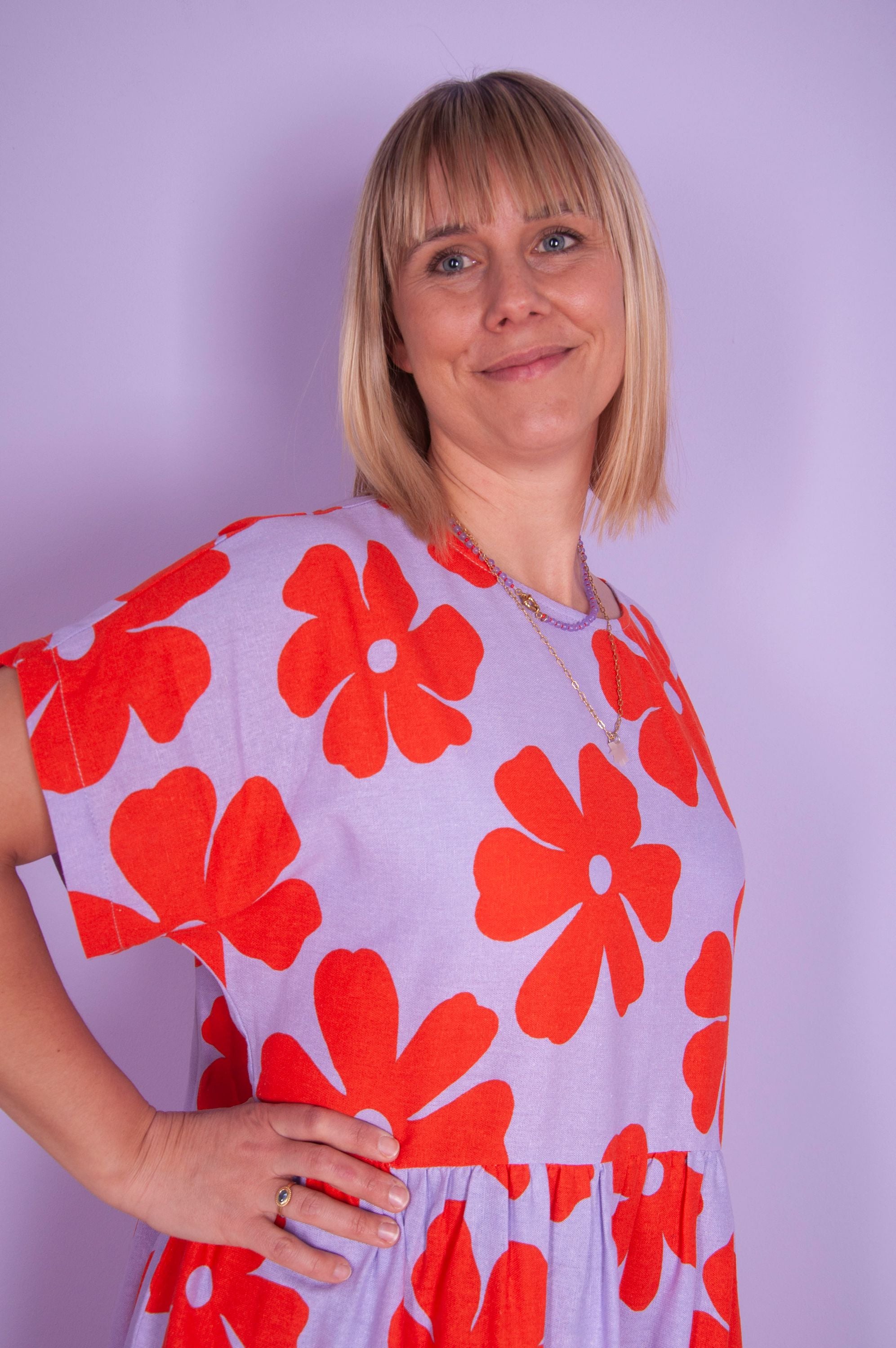 Oversize Kleid "Flowers" Bekleidung & Accessoires Matsch mit Sahne