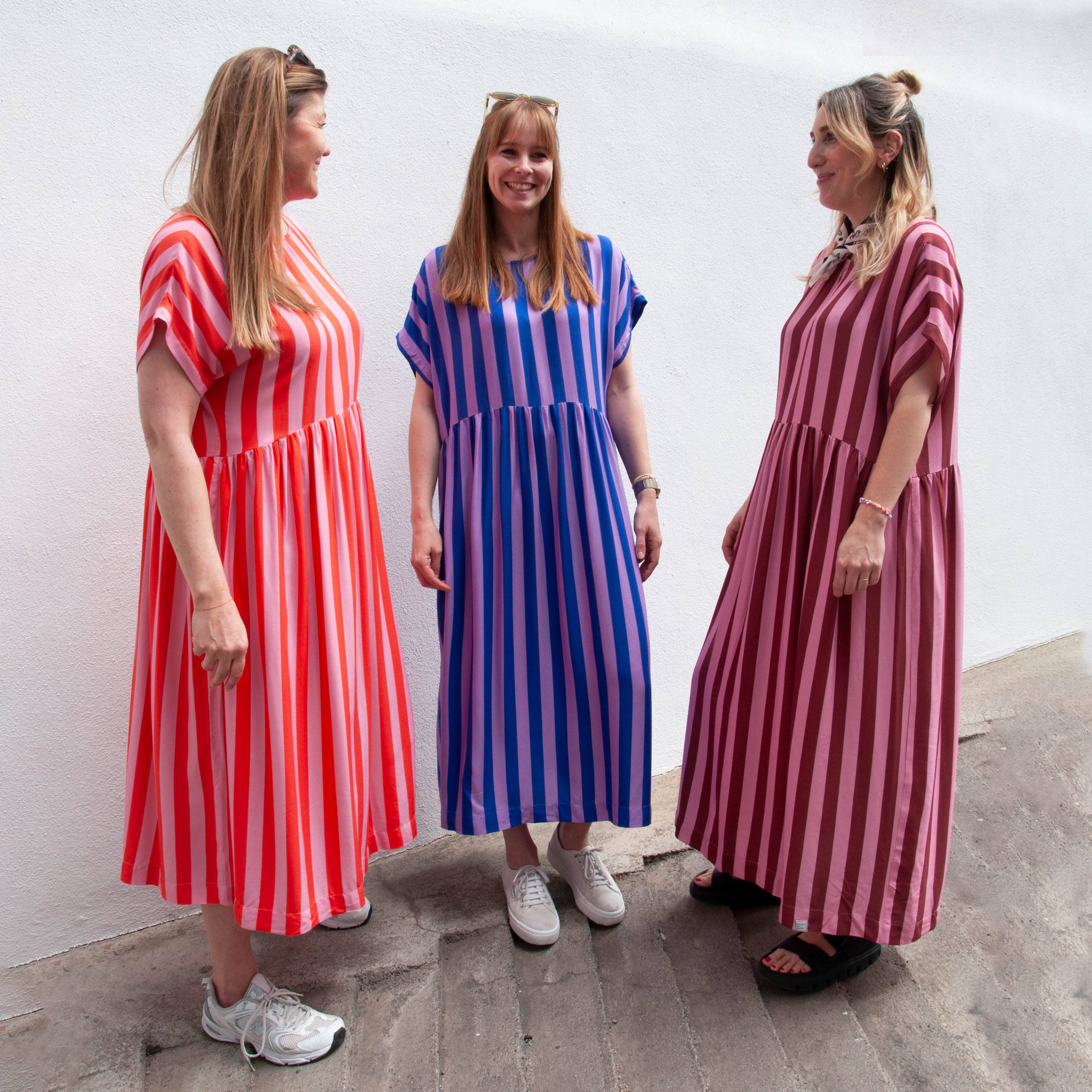 Oversize Kleid "Viskose Stripes" Bekleidung & Accessoires Matsch mit Sahne