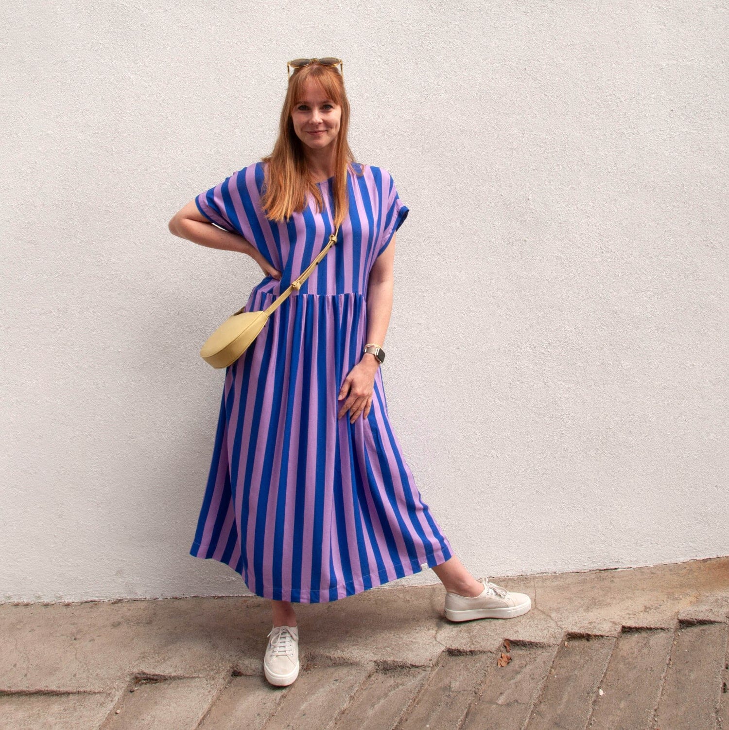 Oversize Kleid "Viskose Stripes" Bekleidung & Accessoires Matsch mit Sahne