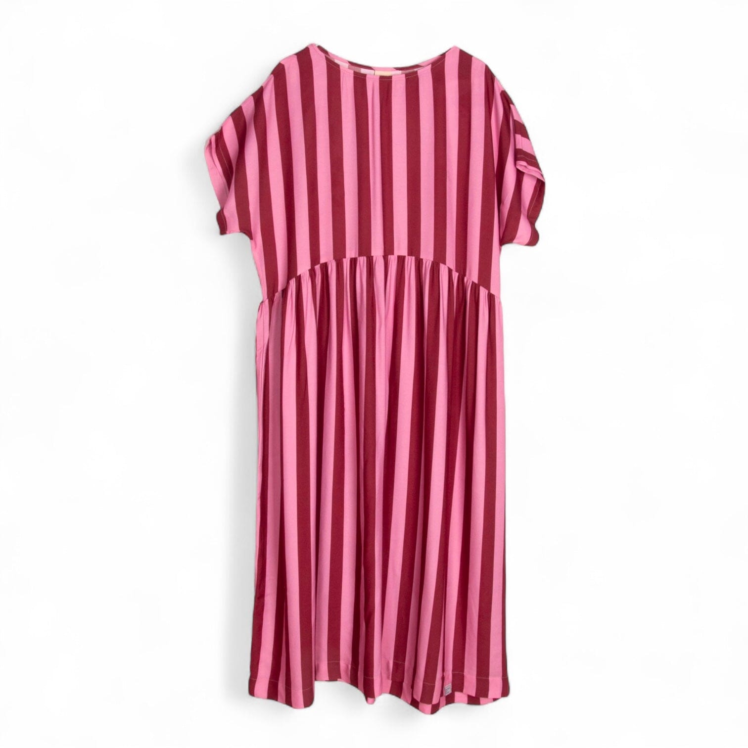 Oversize Kleid "Viskose Stripes" Bekleidung & Accessoires Matsch mit Sahne Rosa / Bordeaux