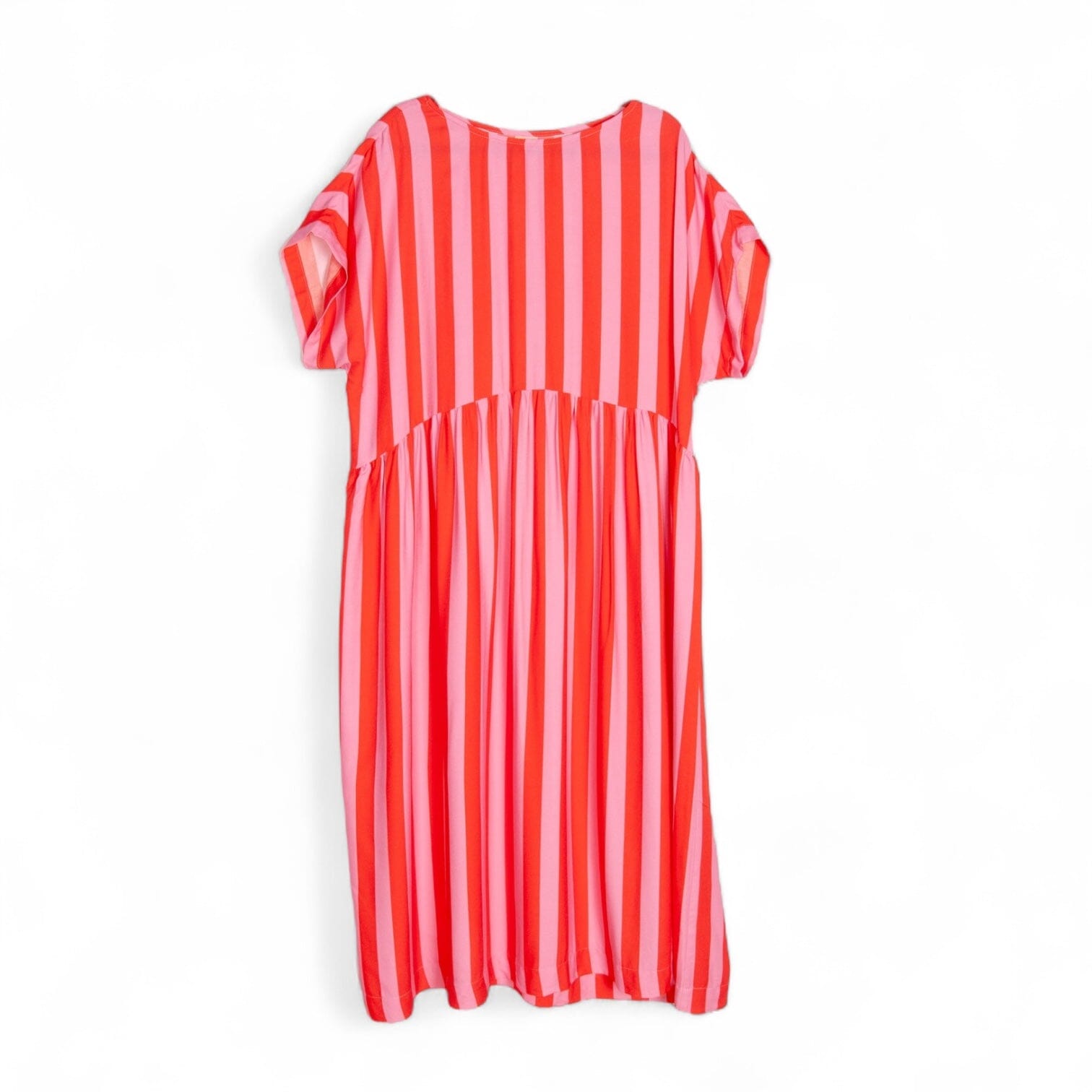 Oversize Kleid "Viskose Stripes" Bekleidung & Accessoires Matsch mit Sahne Rot / Rosa