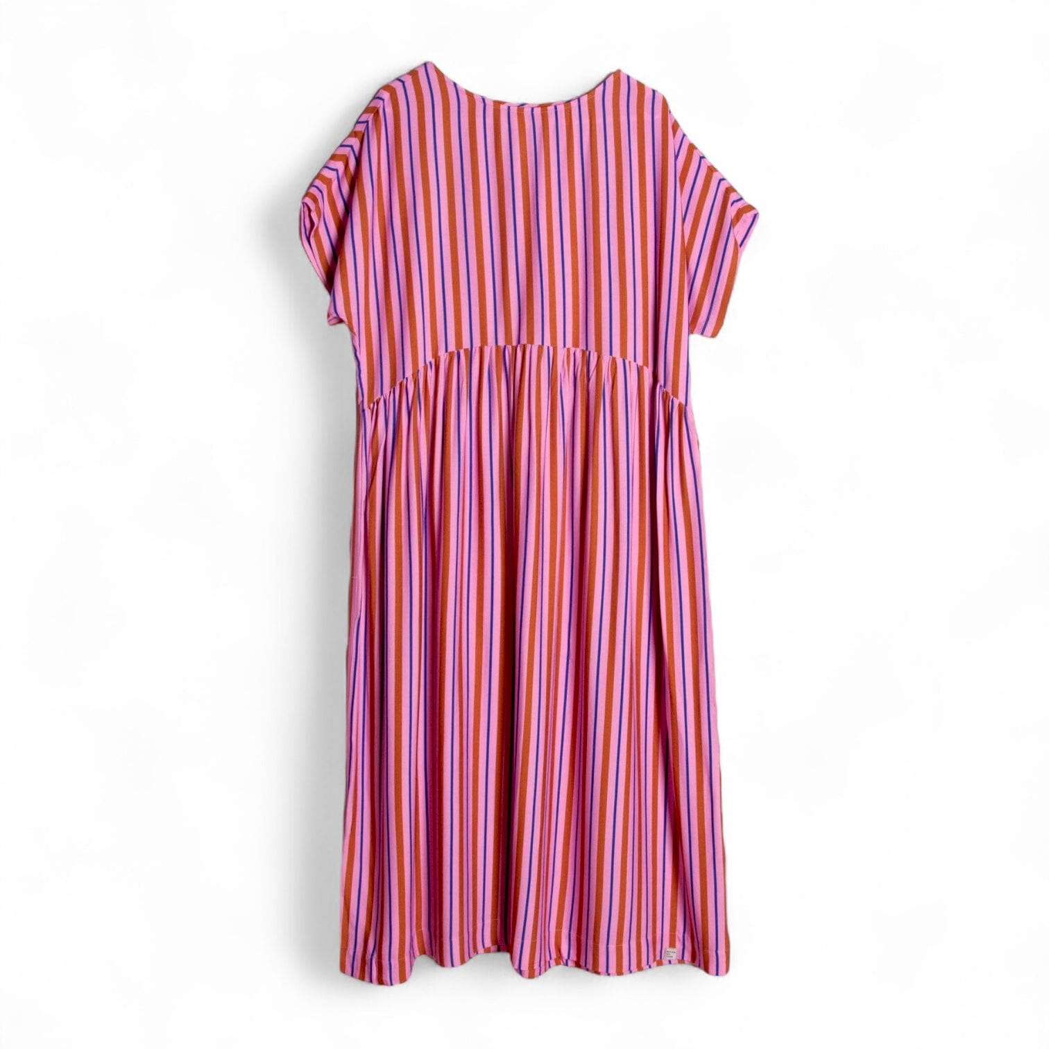 Oversize Kleid "Viskose Stripes thin" Bekleidung & Accessoires Matsch mit Sahne Rosa / Blau / Toffee