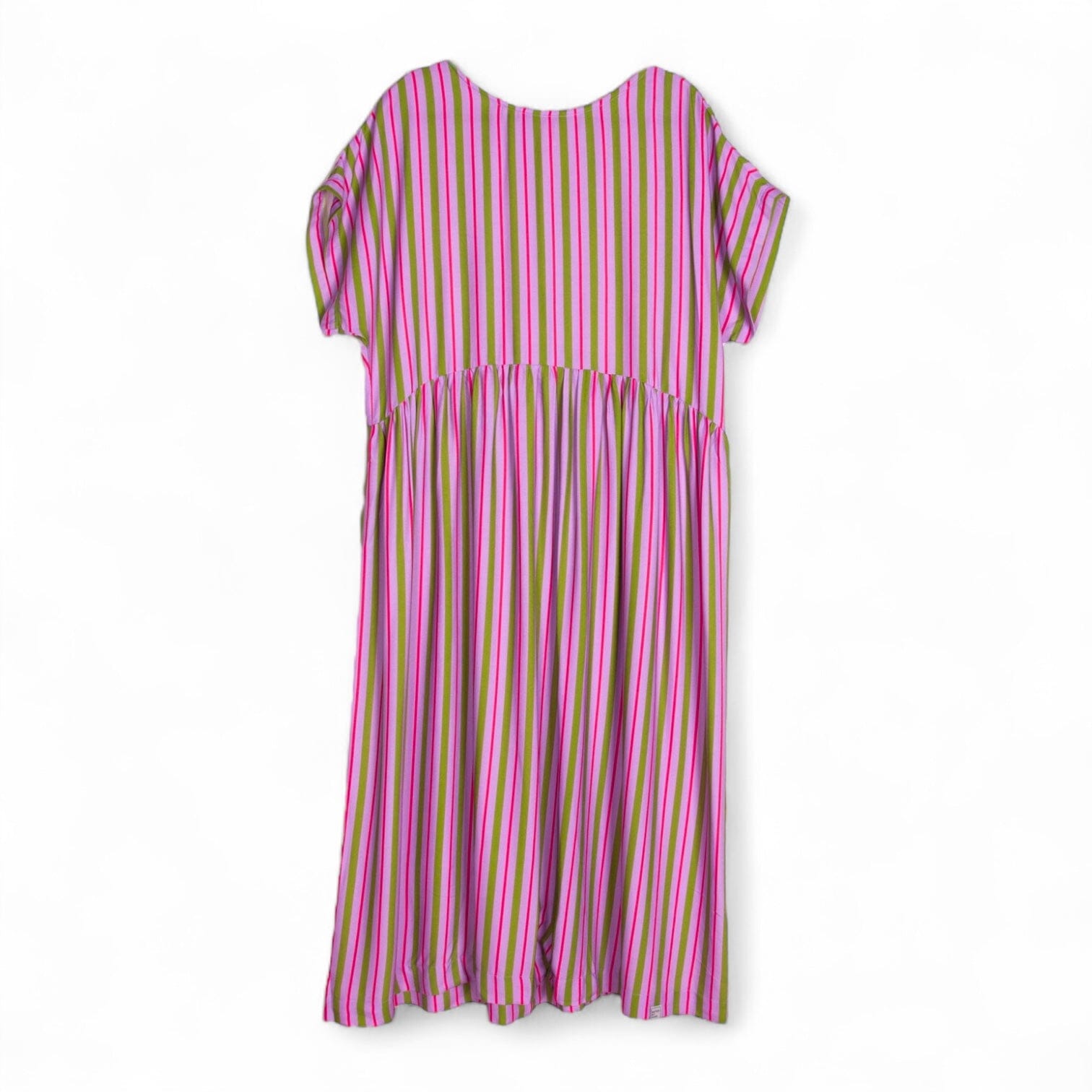 Oversize Kleid "Viskose Stripes thin" Bekleidung & Accessoires Matsch mit Sahne Rot / Flieder / Grün