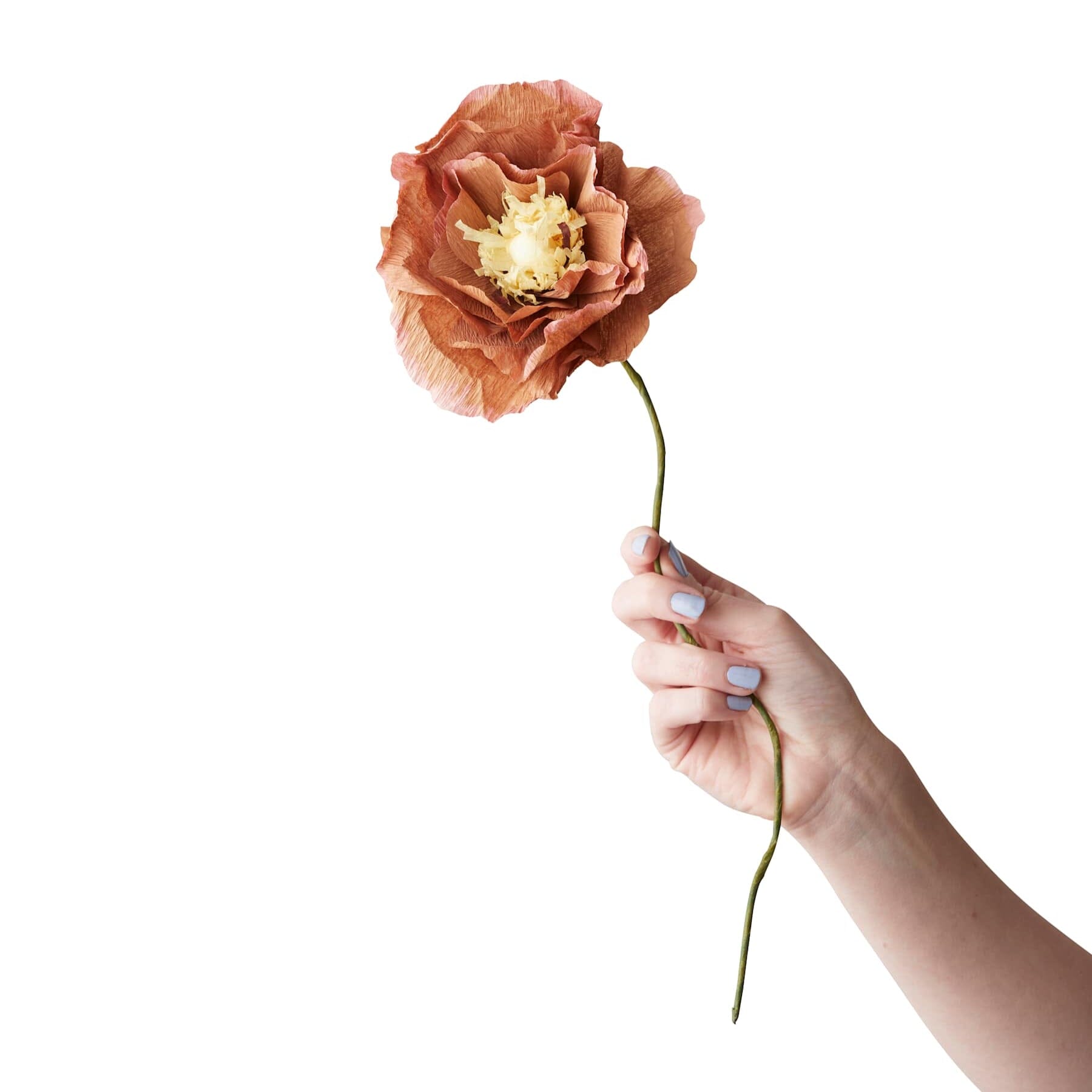 Papierblume "Ice Poppy" dark ochre Studio About