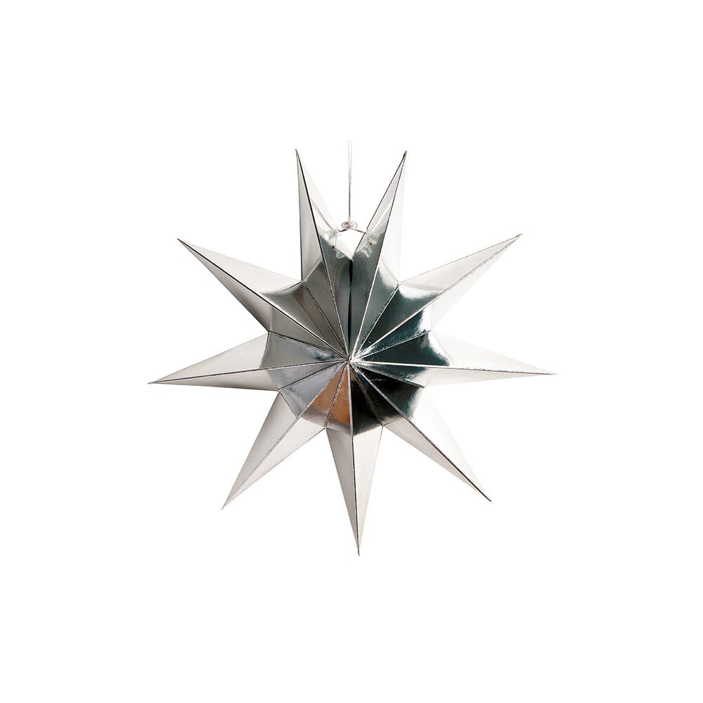 Papierstern "28 cm" Papierstern Rico Design Silber