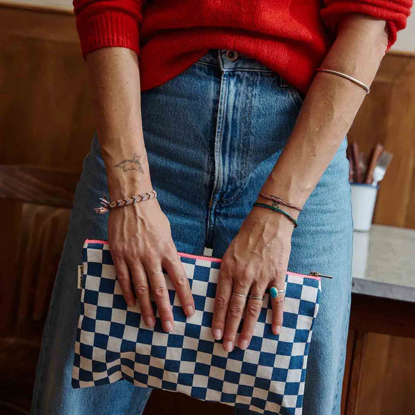 Pochette "Check" Kosmetiktasche Rose in April