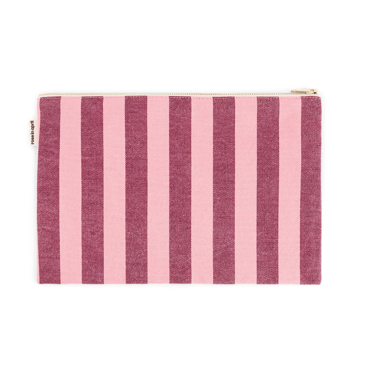 Pochette "Streifen" Kosmetiktasche Rose in April Flamingo