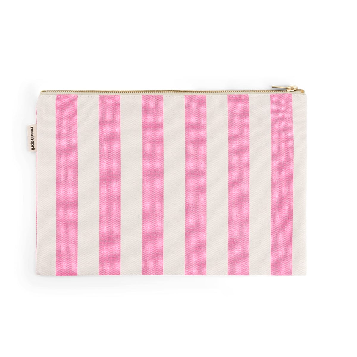 Pochette "Streifen" Kosmetiktasche Rose in April Pink